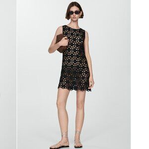 MANGO FLORAL CROCHET DRESS SIZE M NEW WITH TAG!